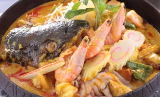 大盘咖喱海鲜大烩图片