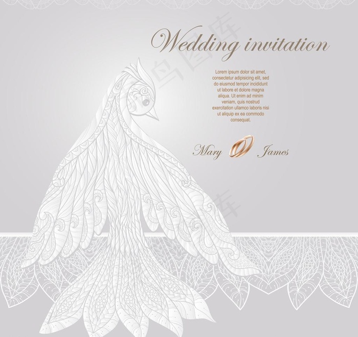 婚礼邀请卡图片