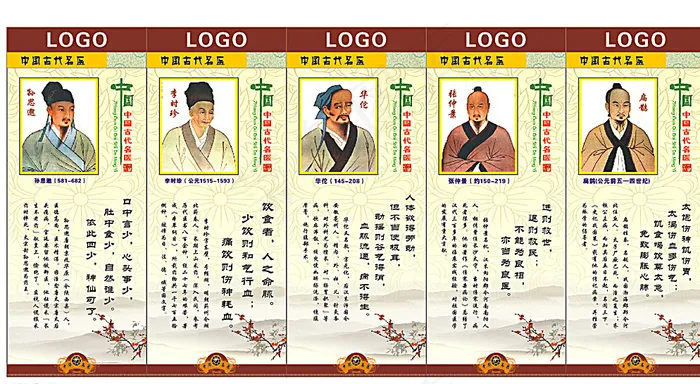 五大名医图片cdr矢量模版下载