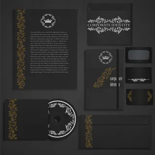 黑色卡片名片封面模板矢量素材