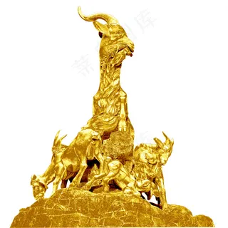 金色羊形象psd高清下载 金色羊形象psd高清下载