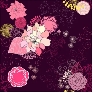 矢量花朵（无缝模式）