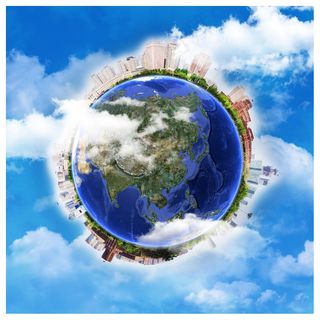 教育PSD素材素材地球上的城市