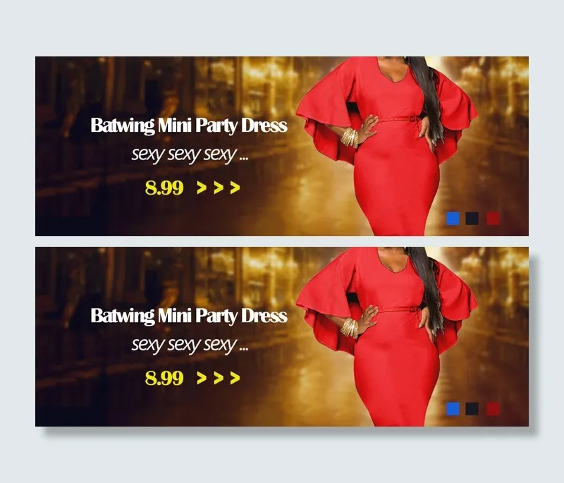 性感荷叶边连衣裙海报psd模版下载