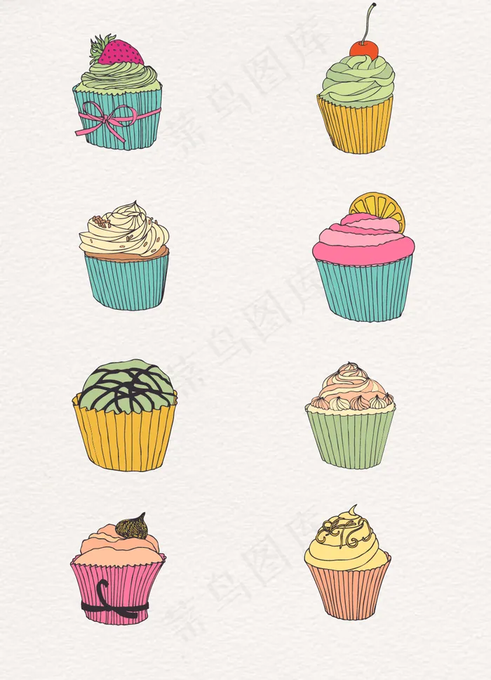 绿色小清新蛋糕设计eps,ai矢量模版下载