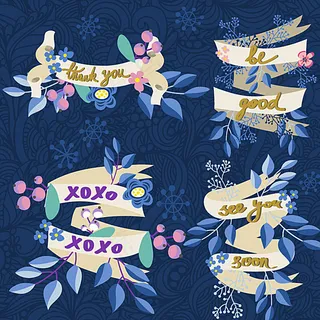 时尚手绘 花环图片