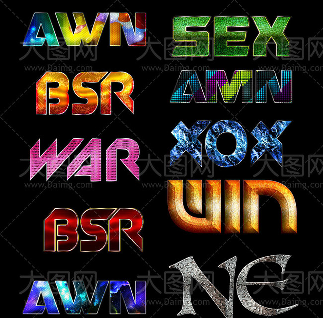 10款创意的海报艺术字PS样式