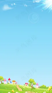 卡通韩国插画背景图片 卡通韩国插画背景图片