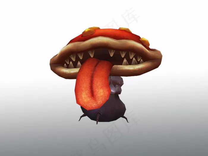 Q版变异蘑菇游戏模型