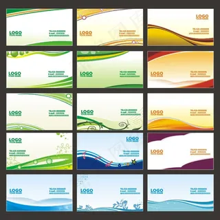 简洁清爽名片矢量素材