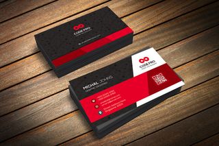 大气红黑商务风格名片