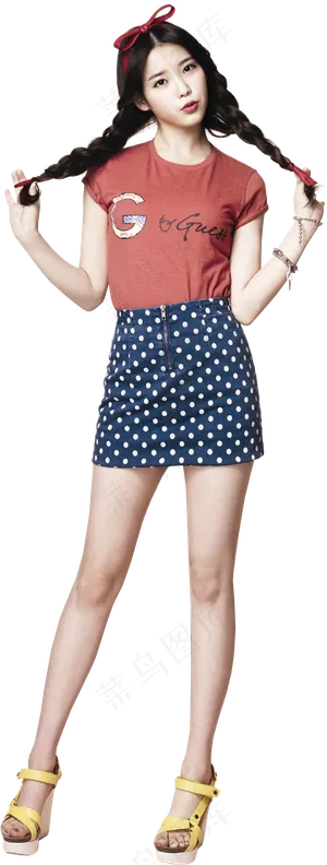 卡通真人模特人物展示图片