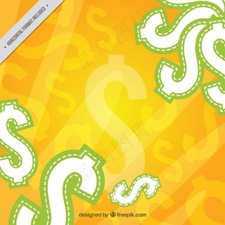 黄色背景矢量图