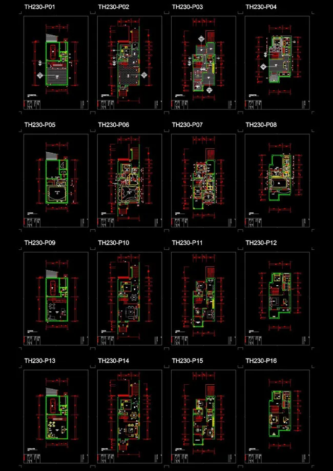别墅样板间cad设计稿