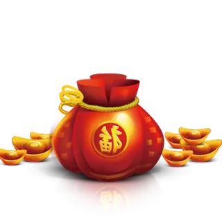 红色喜庆福袋钱袋PNG素材下载