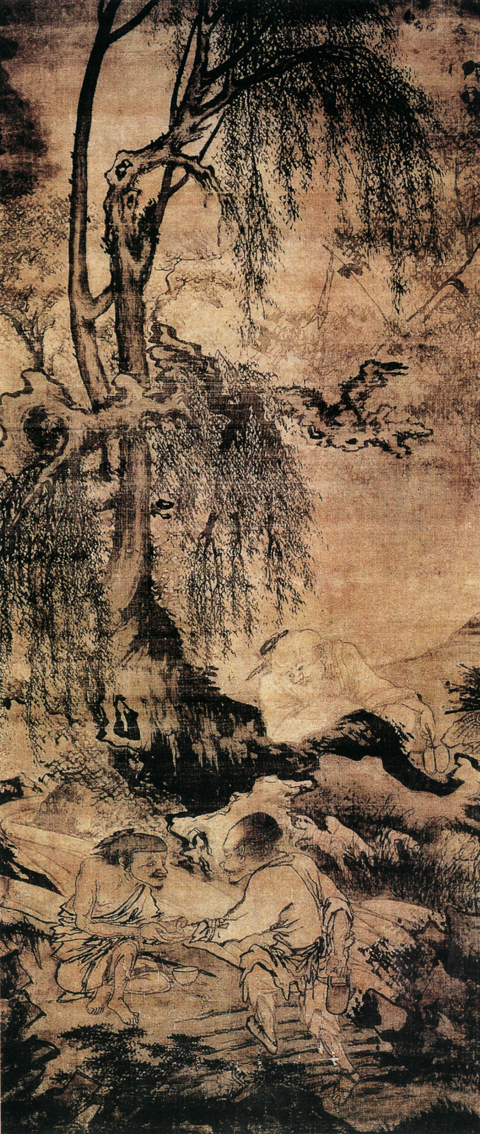 柳荫人物图