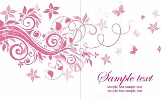 粉色可爱移门花纹