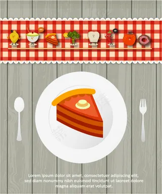 餐具图案矢量素材