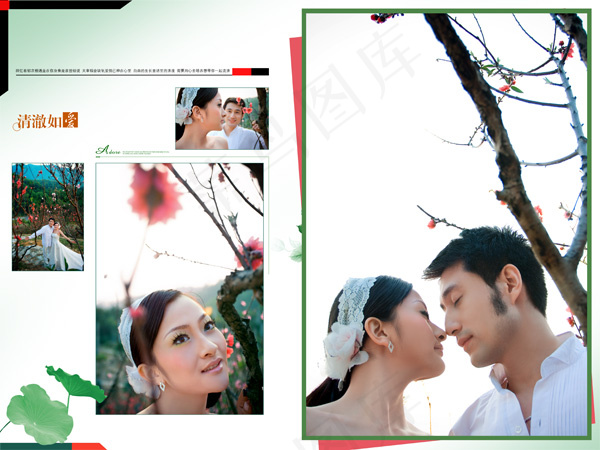 韩式简约风格婚纱相册模板