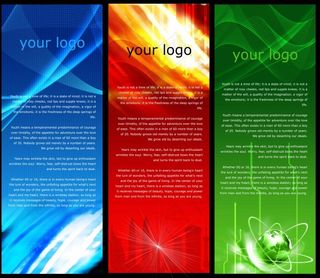 红蓝绿三色商务展架模板