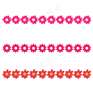 花朵红色边条图标花朵红色边条图标