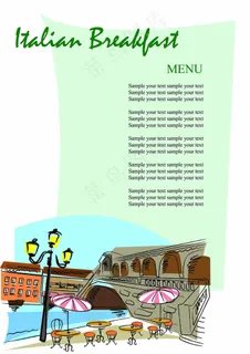 浪漫的手绘菜单02矢量