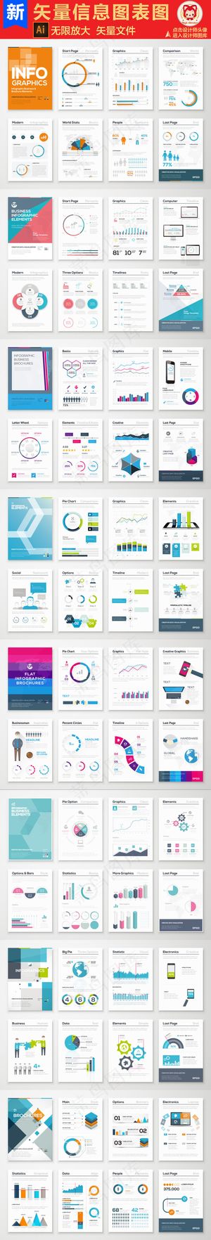 画册图形信息图表PPT图表