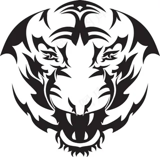 老虎头部落矢量元素