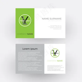 红色心形名片设计矢量素材