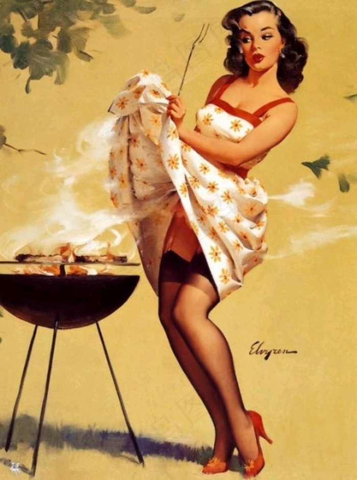 欧美复古招贴画欧美美女