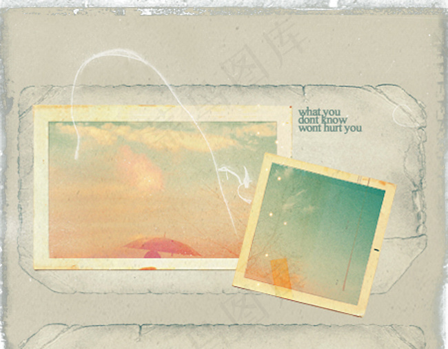 怀旧纸张背景模板分层素材