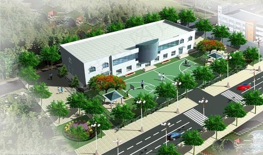 房屋绿化效果图图片