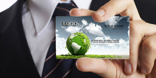 环保名片模板