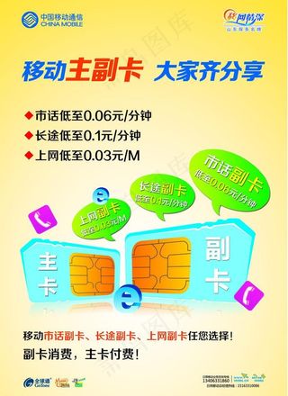 移动主副卡图片