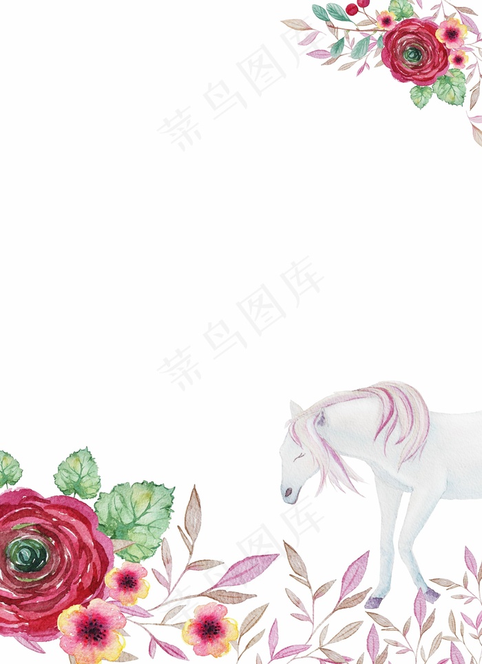 创意森系北欧动物装饰画背景免扣素材