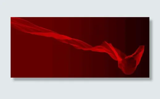 红色丝绸飘带PSD分层素材