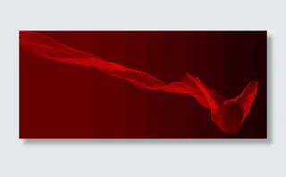 红色丝绸飘带PSD分层素材