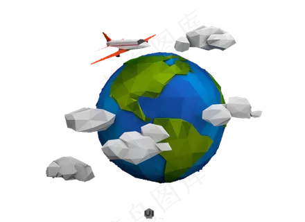 C4D创意艺术立体动物玩具PNG素...