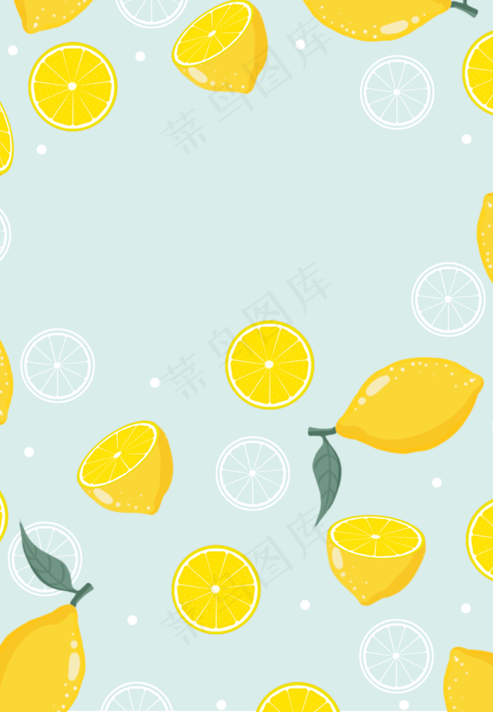 夏日清新水果柠檬背景