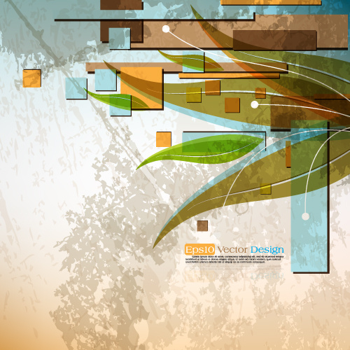 炫彩动感光斑背景矢量素材