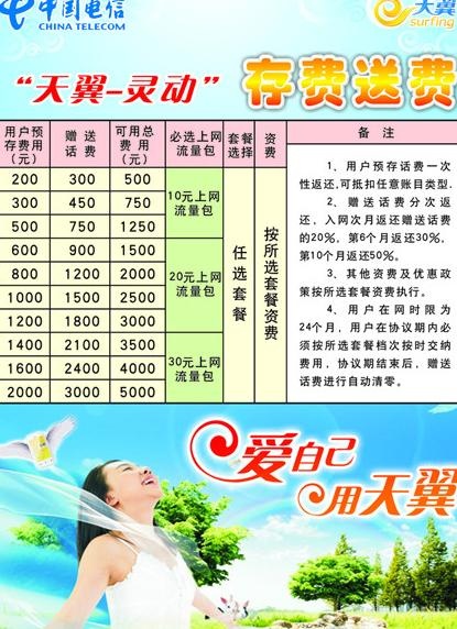 电信海报图片cdr矢量模版下载