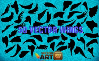 天使的翅膀矢量剪影