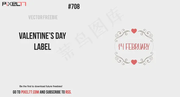 可爱的情人节标签图标