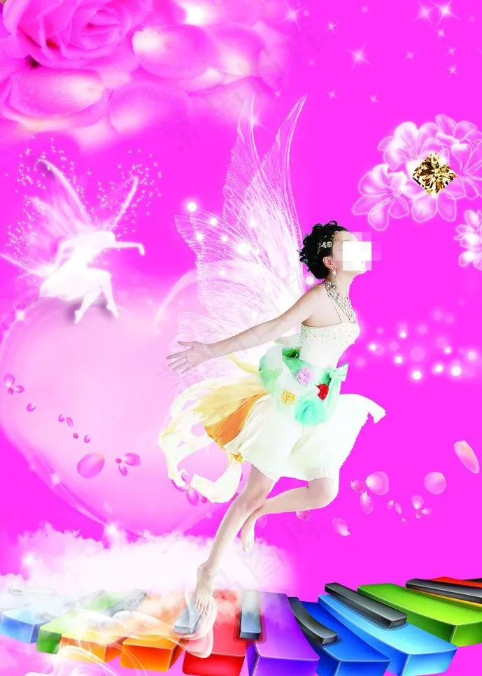 会飞的女人图片(2598X3863(DPI:300))psd模版下载