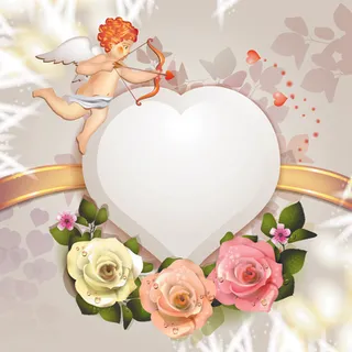 美丽的鲜花情人节贺卡设计矢量图02