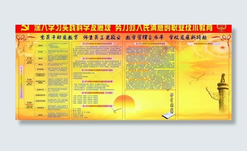 职业学校学习实践科学发展观专栏图片(4752X2362(DPI:300))psd模版下载