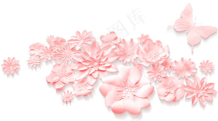 粉色 花朵 免扣