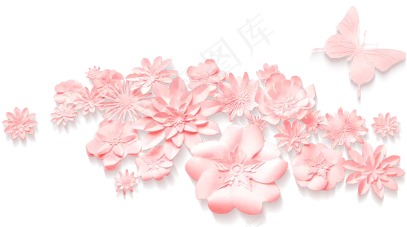 粉色 花朵 免扣