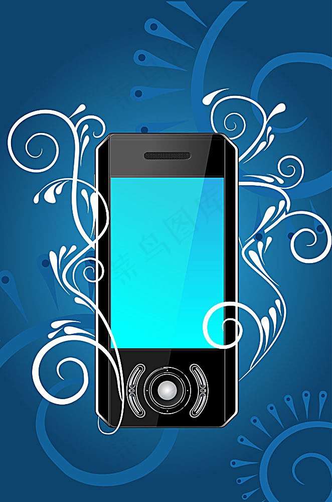 时尚手机矢量素材