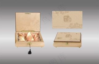 木盒茶包装 (平面图)图片